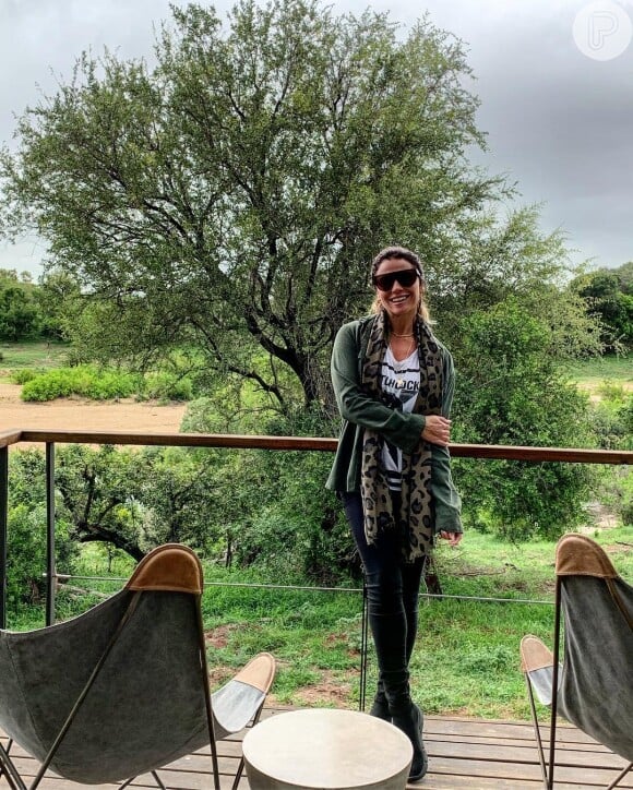 Giovanna Antonelli está curtindo férias com os filhos na África do Sul