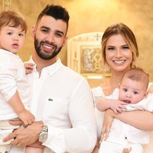 Mãe de Gabriel e Samuel, Andressa Suita se derreteu ao ver o marido, Gusttavo Lima dançando