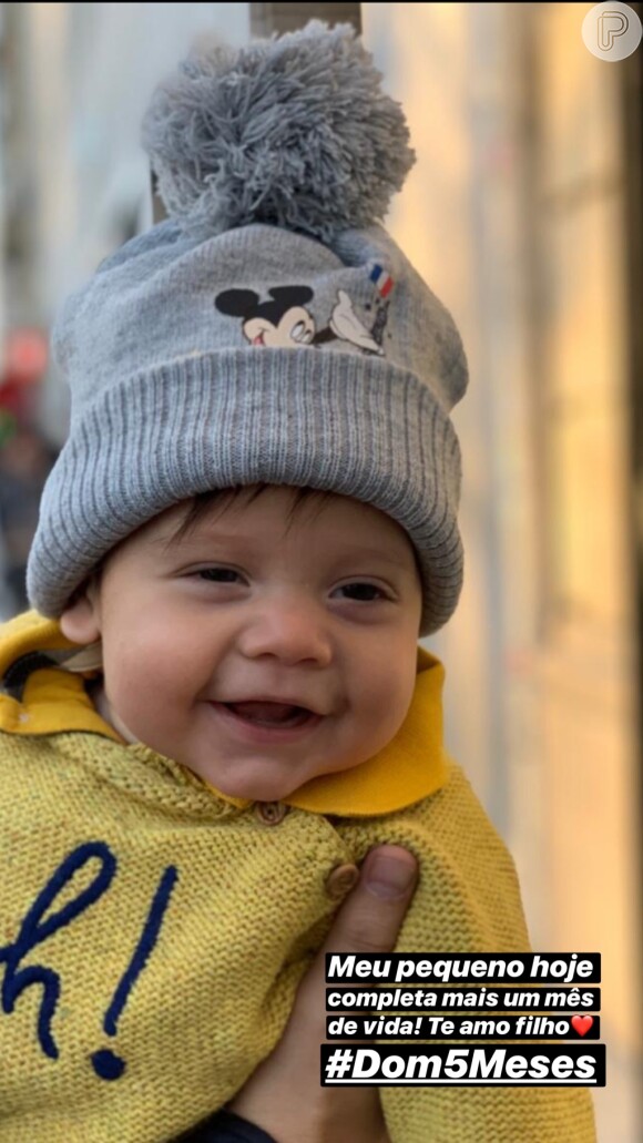 Wesley Safadão comemorou cinco meses do filho caçula, Dom, em vídeo na web