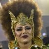 Viviane Araujo comandou a bateria da Mancha Verde no desfile campeão do carnaval de São Paulo