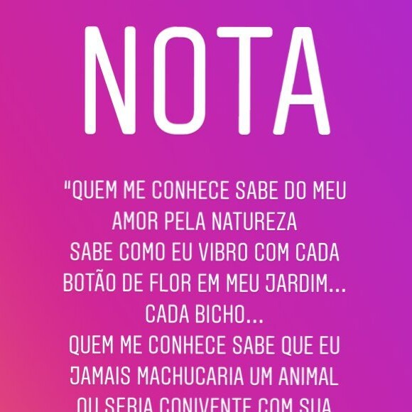 Juliana Paes usou sua conta de Instagram para rebater as críticas que sofreu