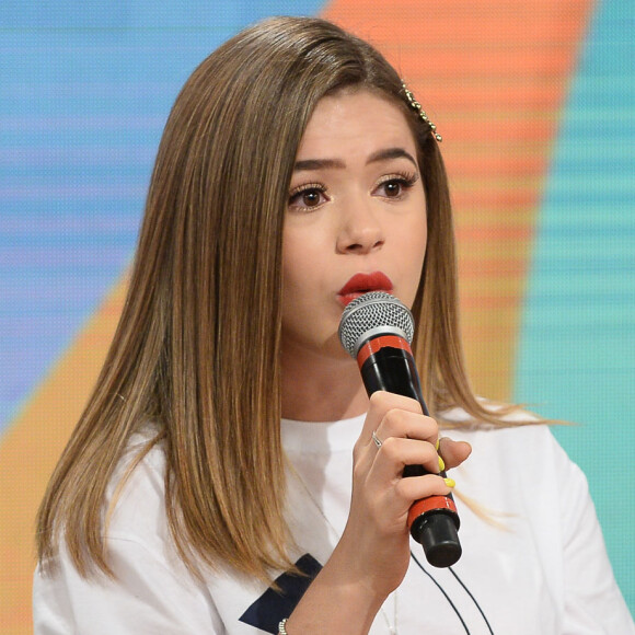 Maisa Silva lança seu primeiro talk-show em coletiva de imprensa em Osasco, São Paulo, nesta segunda-feira, 11 de março de 2019
