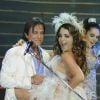 Roberto Carlos já cantou com Cláudia Abreu vestida de Chayenne, sua personagem em 'Cheias de Charme'
