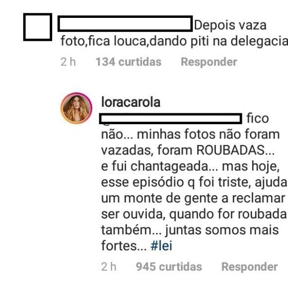 Carol Dieckmann dedica foto sexy a marido e rebate críticas