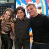 Sandy e Junior também receberam o carinho de Fernanda Paes Leme e Paulo Vilhena, que atuaram com eles no seriado 'Sandy & Junior'