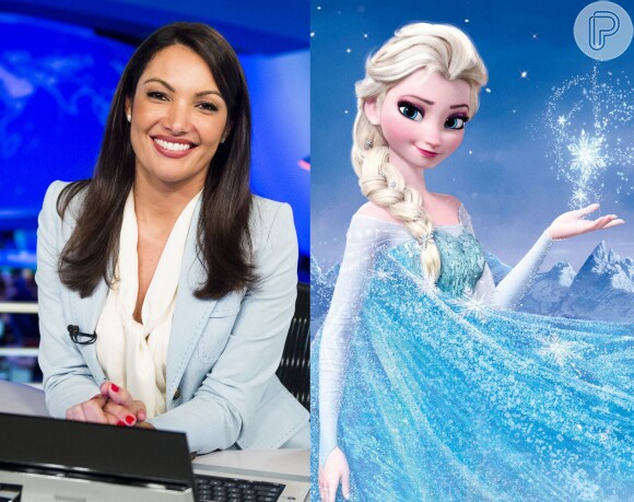 Patricia Poeta é apelidada de Princesa Elsa, de 'Frozen', nos bastidores da TV Globo