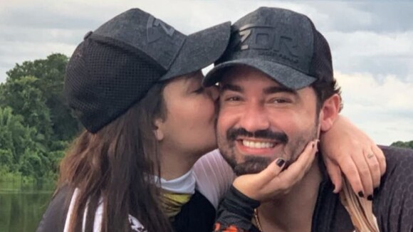 Maiara surpreende Fernando Zor que a beija em estúdio: 'Cadê meu marido?'