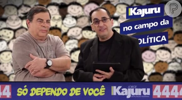O jornalista e apresentador Jorge Kajuru teve mais de 100 mil voto e, apesar de ter ficado entre os dez mais votados de Goiás, não conseguiu se eleger Deputado federal