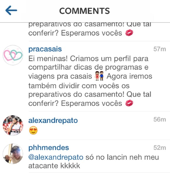 Alexandre Pato deixa um rostinho apaixonado na foto de Fiorella Mattheis no Instagram