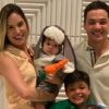 Wesley Safadão e Thyane Dantas fantasiam o filho, Dom, de coelhinho em festa na segunda-feira, dia 22 de abril de 2019