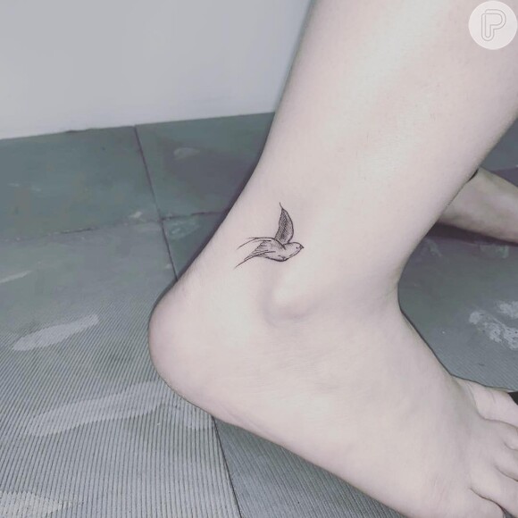 Maiara tatuou um pássaro, símbolo da relação dela com Fernando Zor
