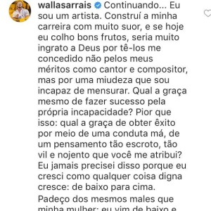 Wallas Arrais rebate críticas a sua carreira