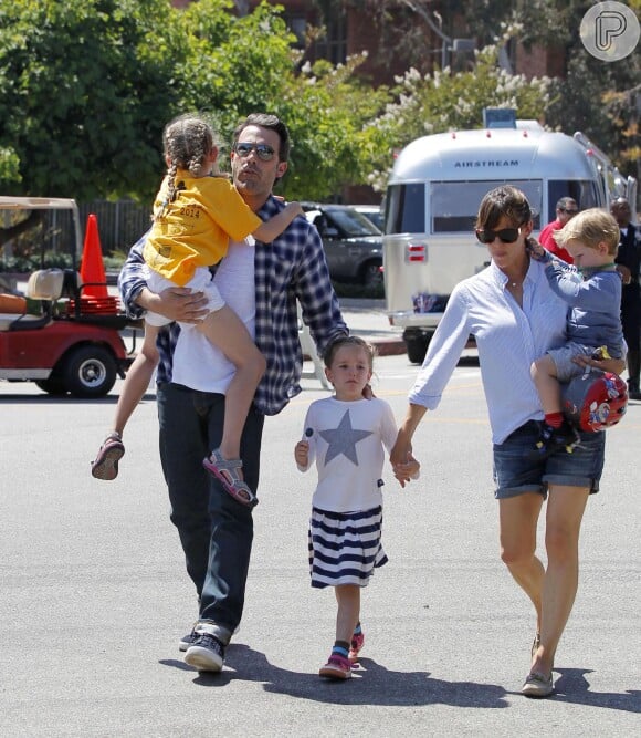 Ben Affleck é casado com a atriz Jennifer Garner, com quem tem três filhos