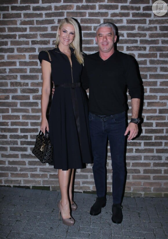 Ana Hickmann foi acompanhada à festa de Marcos Mion com o marido, o empresário Alexandre Correa