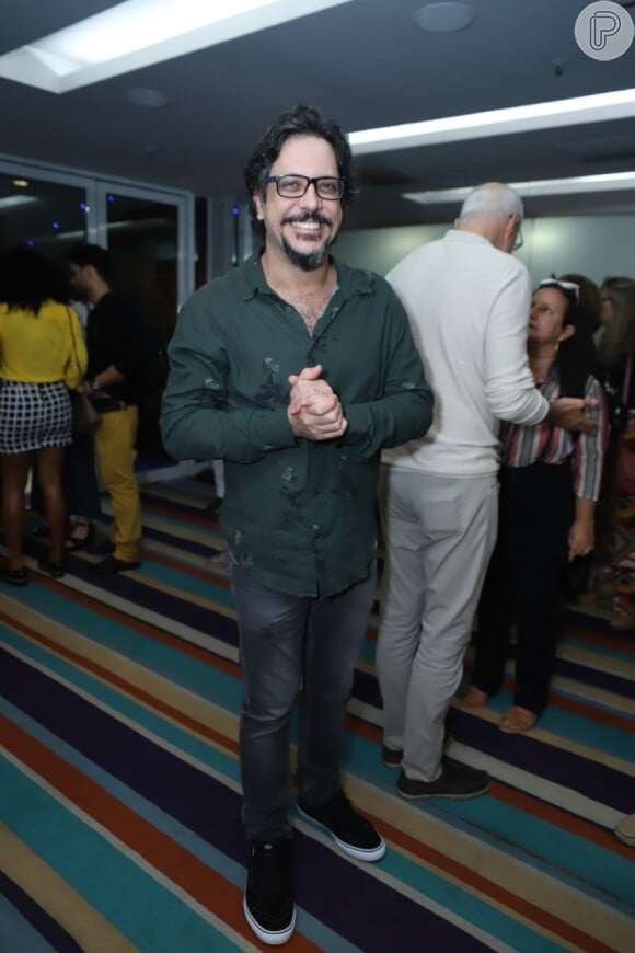 Lucio Mauro Filho conferiu a estreia da peça 'O Mistério de Irma Vap', em teatro do Rio nesta quinta-feira, 20 de junho de 2019