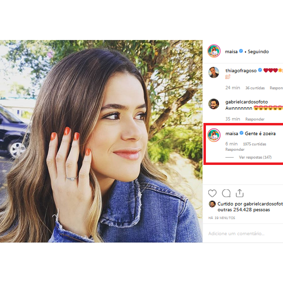 Maisa Silva surpreendeu internautas ao contar que iria casar: 'Estou noiva e muito feliz'