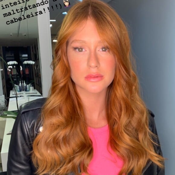 Marina Ruy Barbosa impressiona por brilho no cabelo em foto nesta quinta-feira, dia 11 de julho de 2019