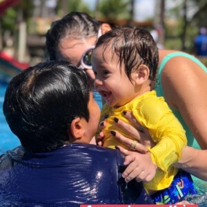 Wesley Safadão clicou o filho Yhudy com o caçula, Dom