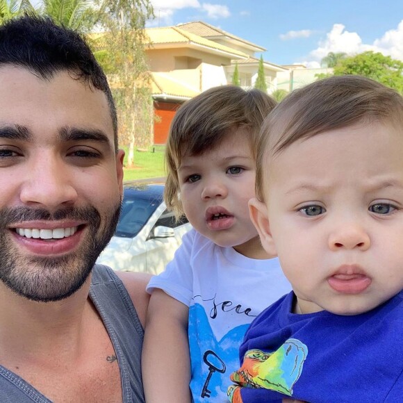 Gusttavo Lima é pai de Gabriel, de 2 anos, e Samuel, de 1