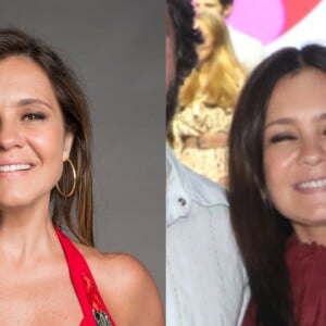 Adriana Esteves estava com o cabelo em tom de loiro escuro com luzes para viver Laureta, de 'Segundo Sol'