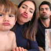 Filho de Adriana Sant'Anna, Rodrigo ganhou beijo da irmã em vídeo
