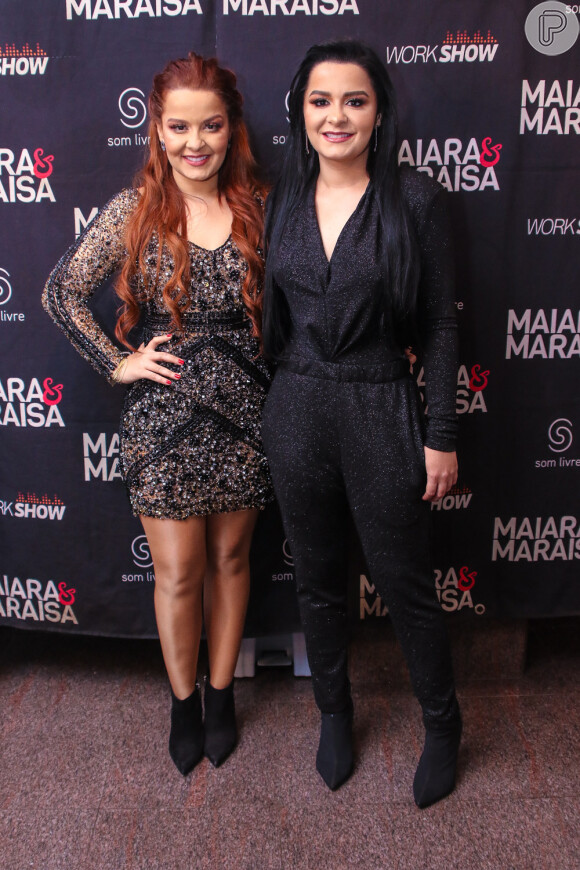 Maiara e Maraisa exibiram corpo mais magro em show realizado em clube de São Paulo nesta quinta-feira, 29 de agosto de 2019