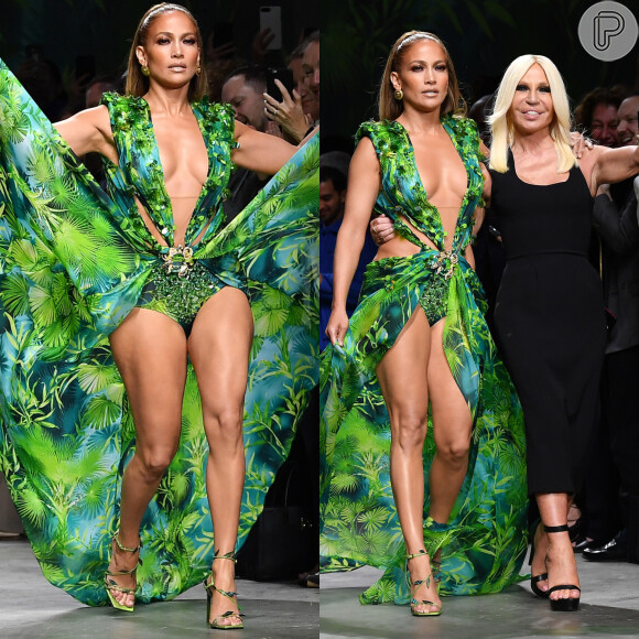 Jennifer Lopez arrancou elogios de famosas brasileiras com sua participação na semana de moda de Milão