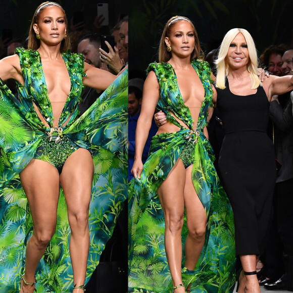 Jennifer Lopez arrancou elogios de famosas brasileiras com sua participação na semana de moda de Milão