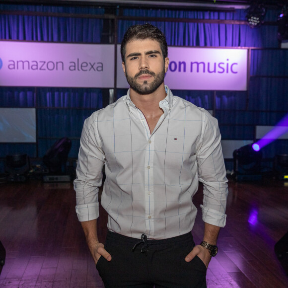 Juliano Laham celebra o lançamento de Alexa e Amazon Music no Brasil, no Blue Note, em São Paulo, nesta terça-feira, 15 de outubro de 2019