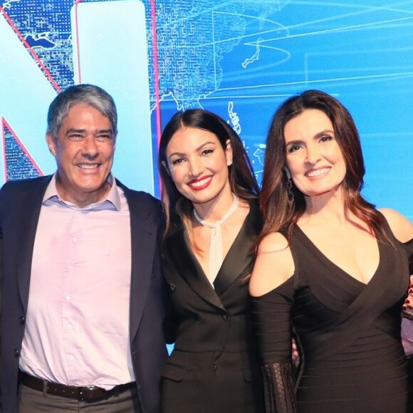 Fátima Bernardes e William Bonner se encontraram na festa dos 50 anos do 'Jornal Nacional'