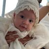 Filho de Camilla Camargo, Joaquim tem 3 meses e esbanjou fofura em seu batizado