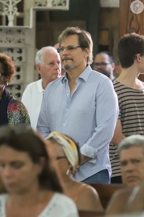 Edson Celulari vai à missa de 7° dia de Jorge Fernando na igreja de São Jorge, no Rio de Janeiro, nesta segunda-feira, 04 de novembro de 2019