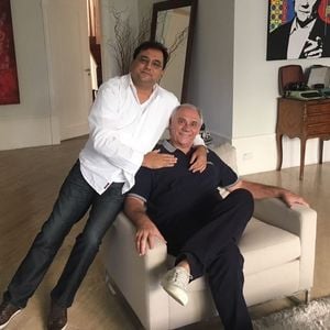 Geraldo Luis homenageou Marcelo Rezende em aniversário do jornalista