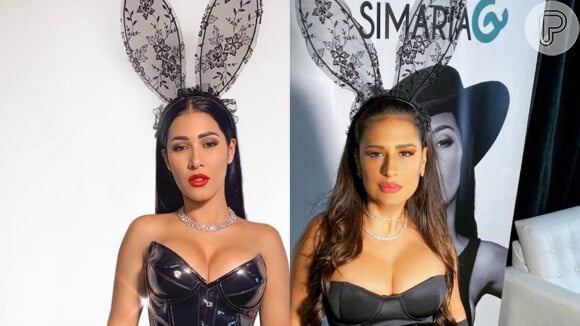 Simone e Simaria abusaram da sensualidade para um show em uma festa à fantasia em Aracaju