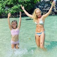 Angélica exibe foto com filha, Eva, na praia e ostenta beachwear estiloso. Veja!