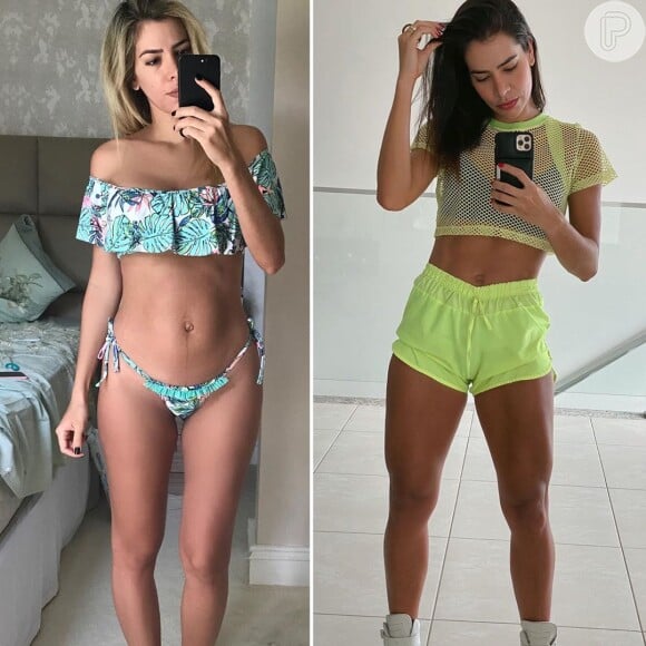 Adriana Sant'Anna mostra antes e depois do corpo dois anos após dar à luz Linda