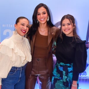 Maisa Silva posa com Bruna Marquezine e Priscilla Alcântara em première de Bruna Marquezine nos cinemas do shopping Iguatemi, em São Paulo, na noite desta segunda-feira, 02 de março de 2020