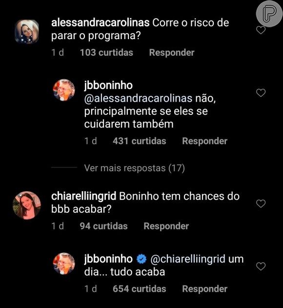Boninho responde dúvidas de fãs do 'BBB20' sobre suposto cancelamento