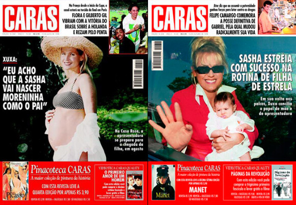 Em 1997, Xuxa anunciou que estava grávida de Sasha. Desde então, a menina estampa capas de revistas
