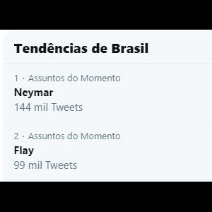 Os nomes de Neymar e Flaslane nos assuntos mais comentados do Twitter
