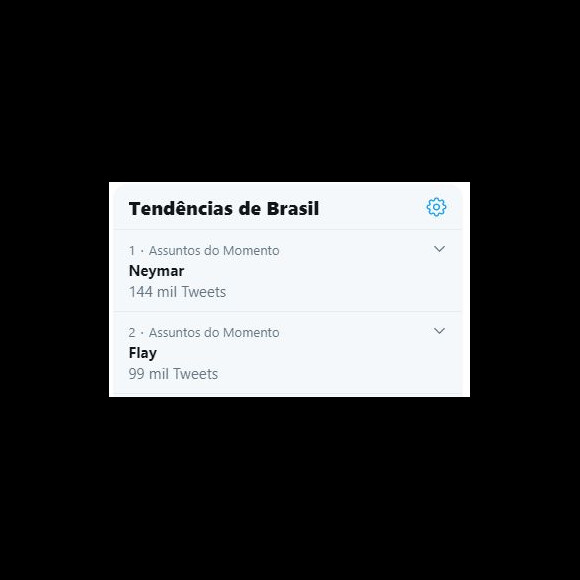 Os nomes de Neymar e Flaslane nos assuntos mais comentados do Twitter