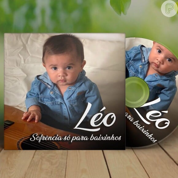 Murilo Huff cria capa de CD fictícia com foto do filho Léo