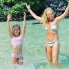 Angélica posta foto curtindo praia paradisíaca com a filha, Eva