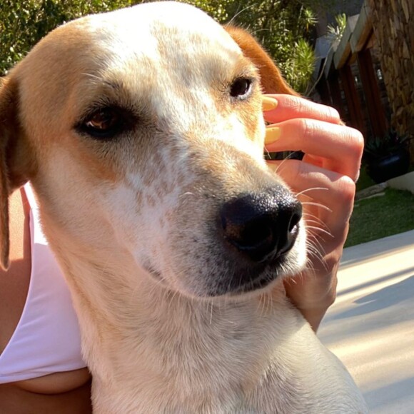 Bruna Marquezine mostra foto com a pet Amêndoa
