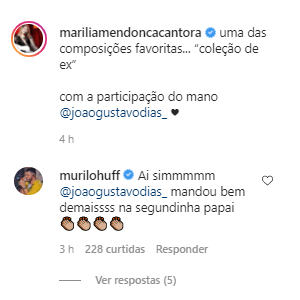 Murilo Huff comenta em vídeo de Marília Mendonça com irmão
