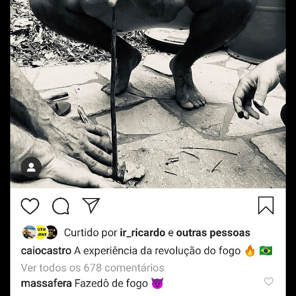 Grazi Massafera deixa comentário ousado na foto do namorado, Caio Castro