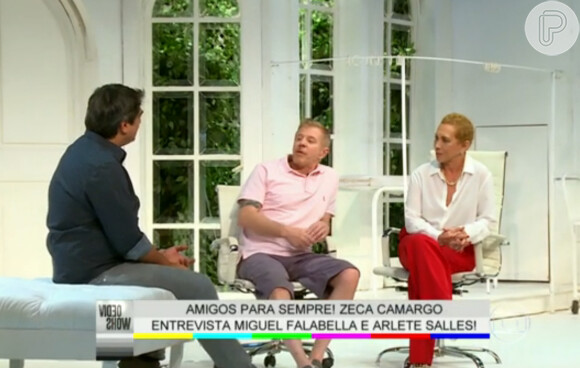 Arlete Salles e Miguel Falabella falaram ao 'Vídeo Show' sobre o drama vivido pela atriz pouco antes da estreia do espetáculo