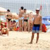 Rodrigo Hilbert foi à praia do Leblon, Zona Sul do Rio