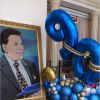 Festa de Silvio Santos contou com quadro e balões