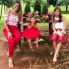 Ticiane Pinheiro faz foto em clima de Natal com filhas e encanta web